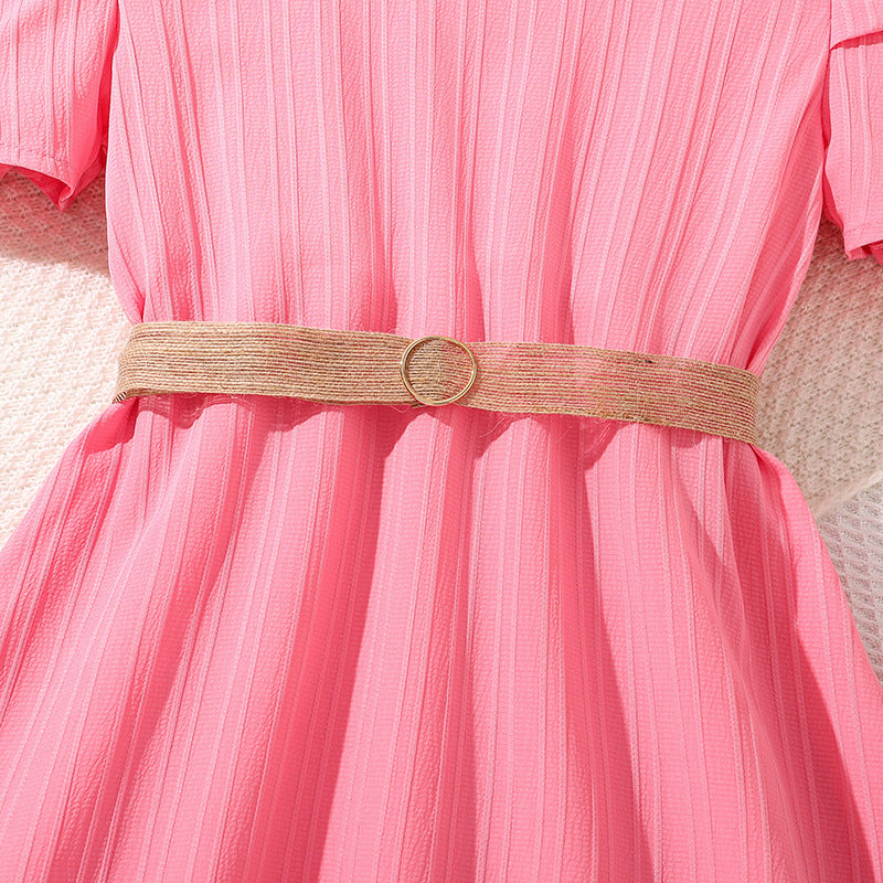 Women Solid A-Line Midi Dress