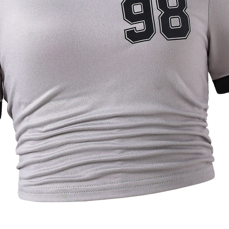 Girls Printed Short Sleeves T-shirt With Trousers
