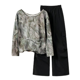 Girls Dyed Long Sleeves Top With Trouser