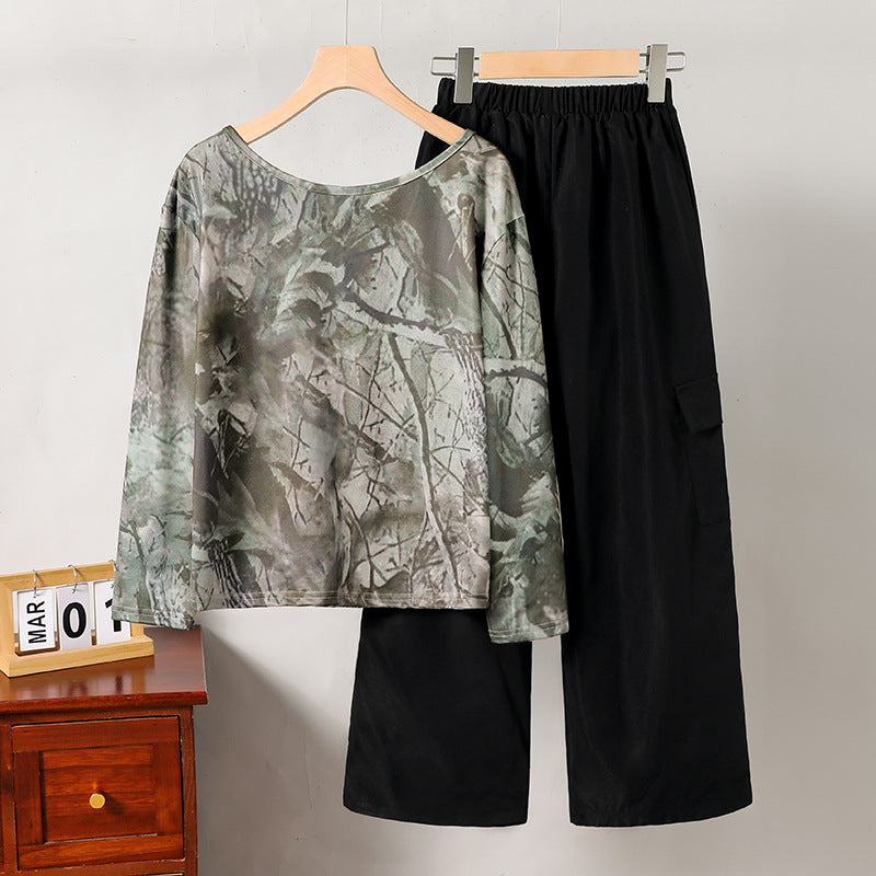 Girls Dyed Long Sleeves Top With Trouser