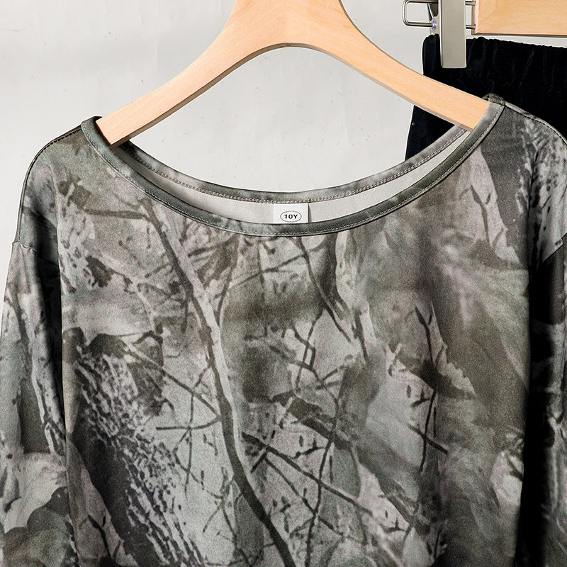 Girls Dyed Long Sleeves Top With Trouser