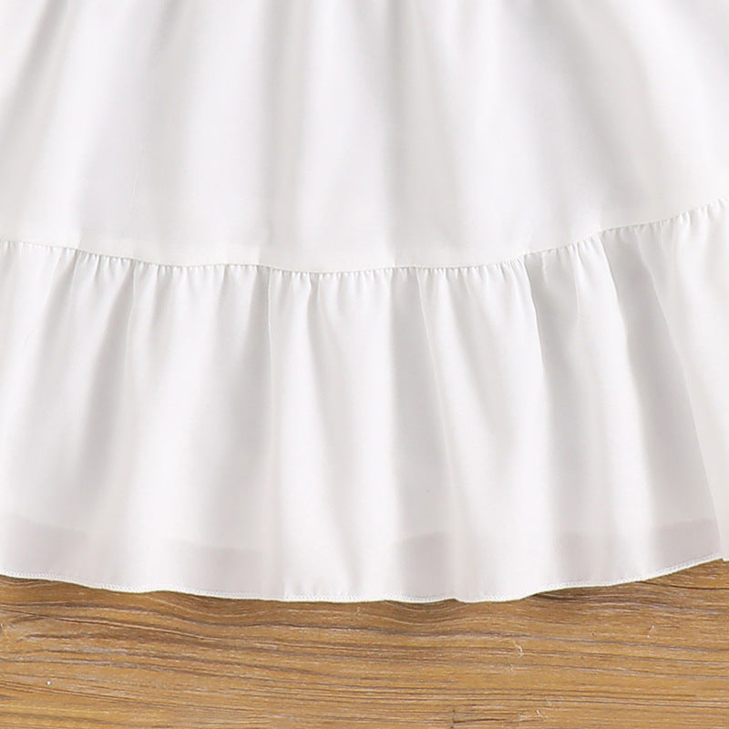 Girls Bell Sleeve Tiered Shirt Maxi Dress with Sweater