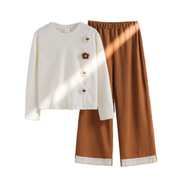 Girls Long Sleeves T-Shirt With Trousers