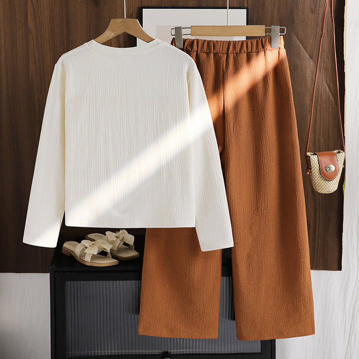 Girls Long Sleeves T-Shirt With Trousers