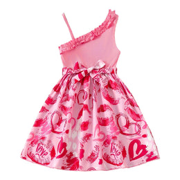 Girls Floral Print Fit & Flare Dress