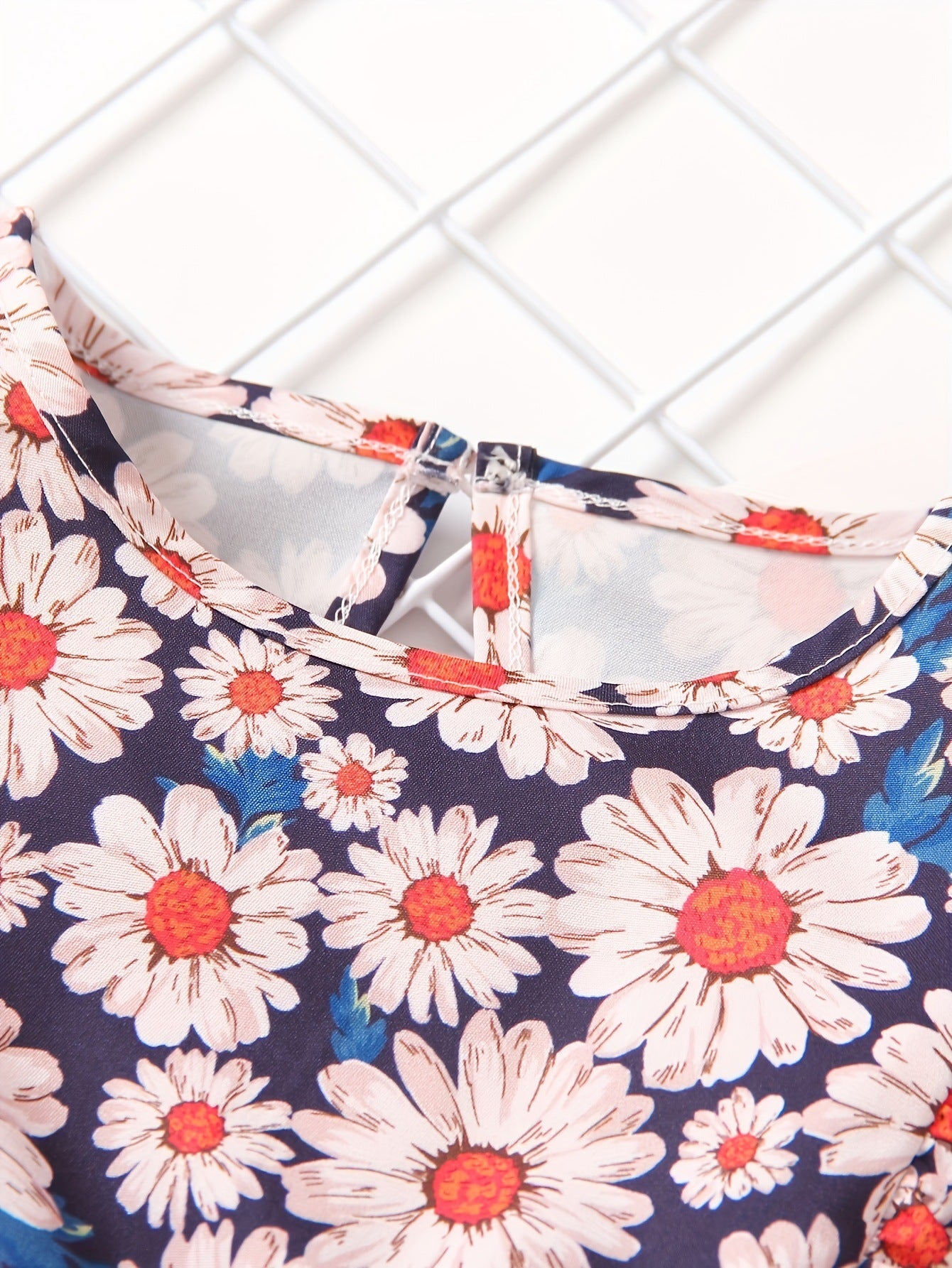 Girls Floral Print Fit & Flare Dress