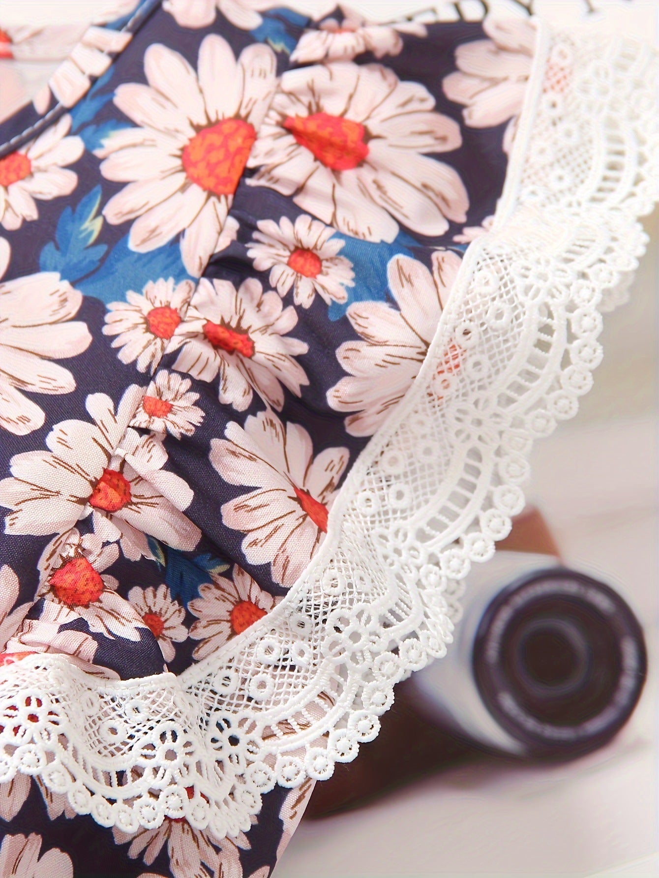 Girls Floral Print Fit & Flare Dress