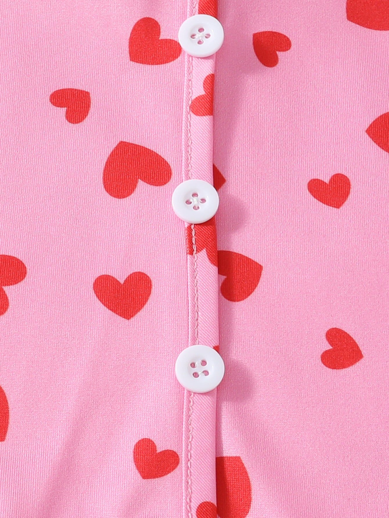 Girls Pink & Red Printed V-Neck Cotton T-shirt