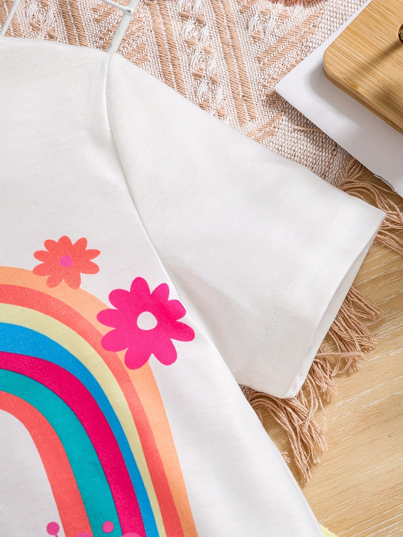 Girls Printed T-shirt with Shorts
