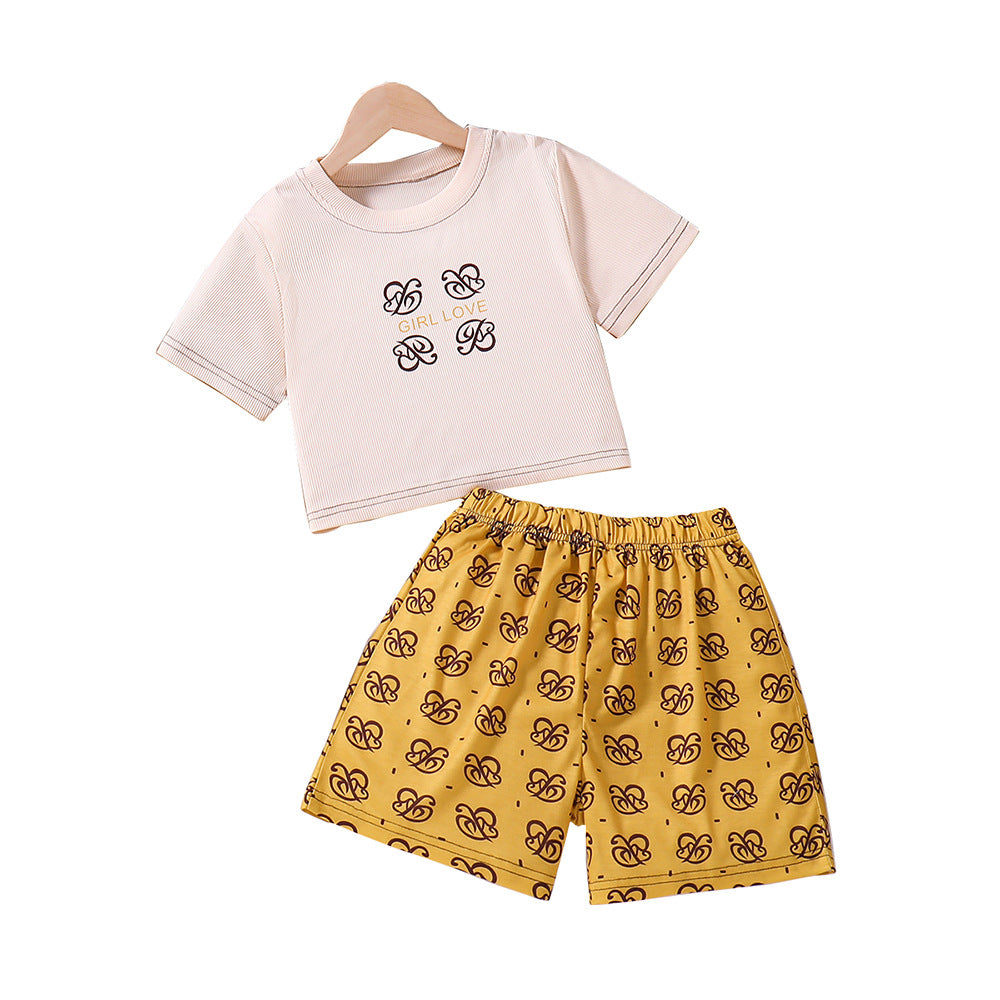 Girls Printed Top With Short