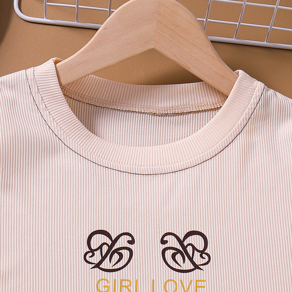 Girls Printed Top With Short