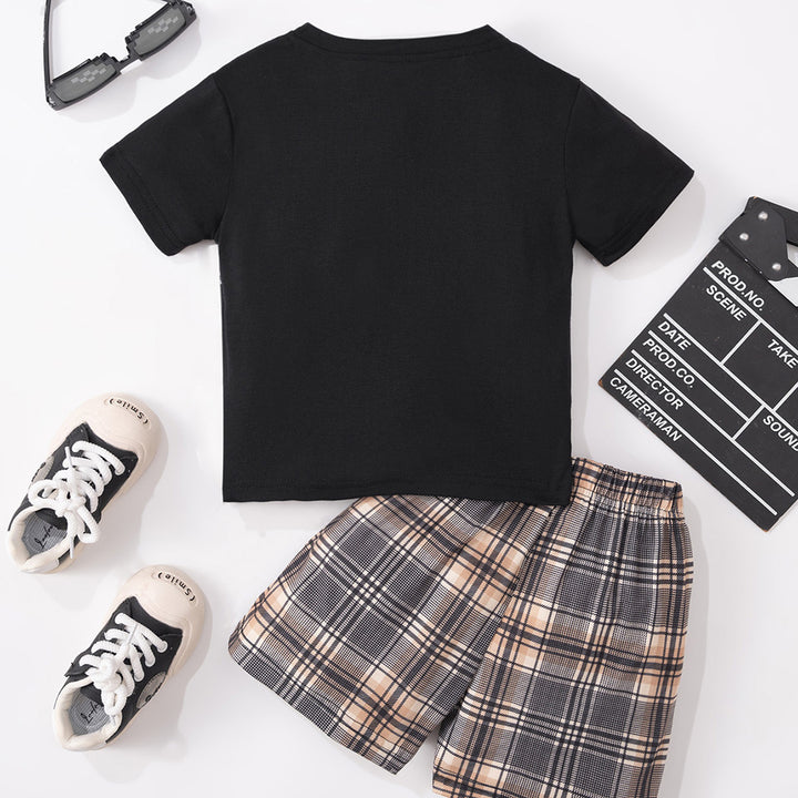 Boys Checked T-shirt With Short