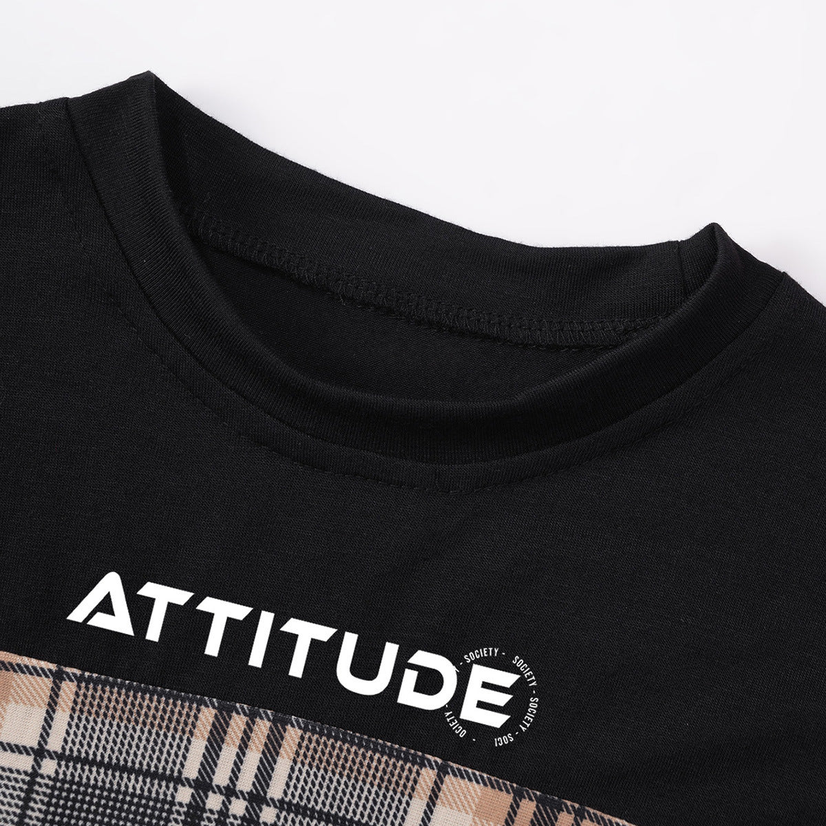 Boys Checked T-shirt With Short