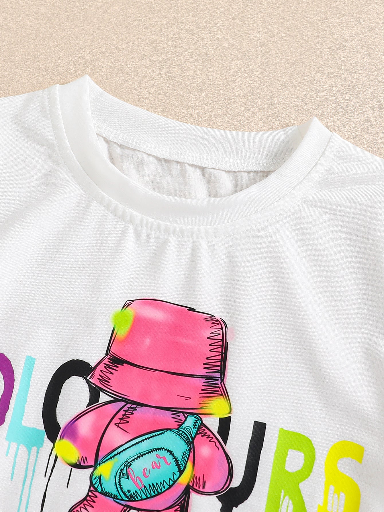 Girls Printed T-shirt with Shorts