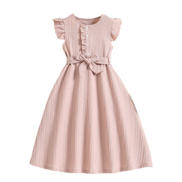 Flutter Sleeve Fit & Flare Midi Dress