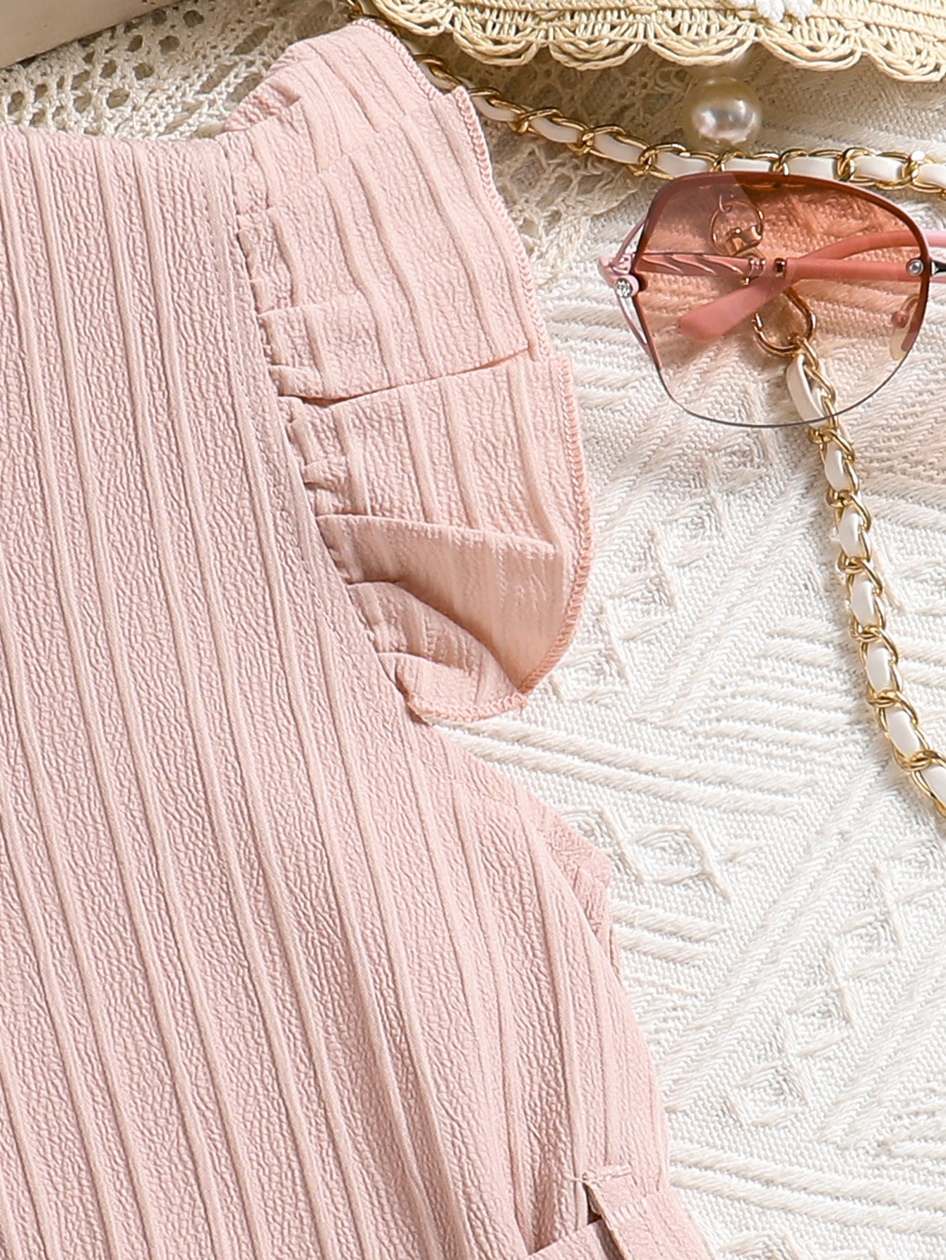 Flutter Sleeve Fit & Flare Midi Dress