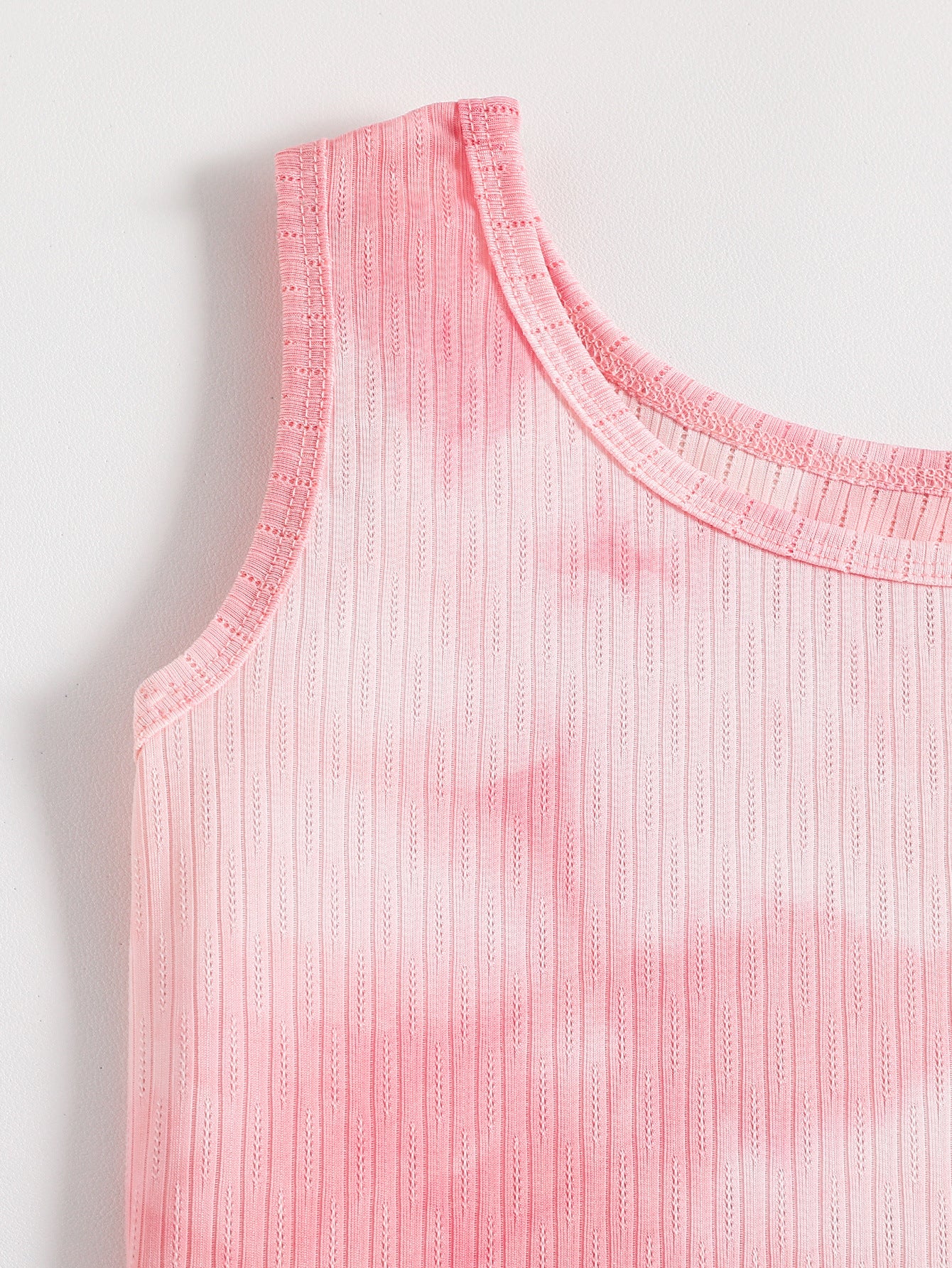 Girls Dyed Top and Shorts Set