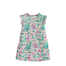 Girls Floral Print A-Line Dress
