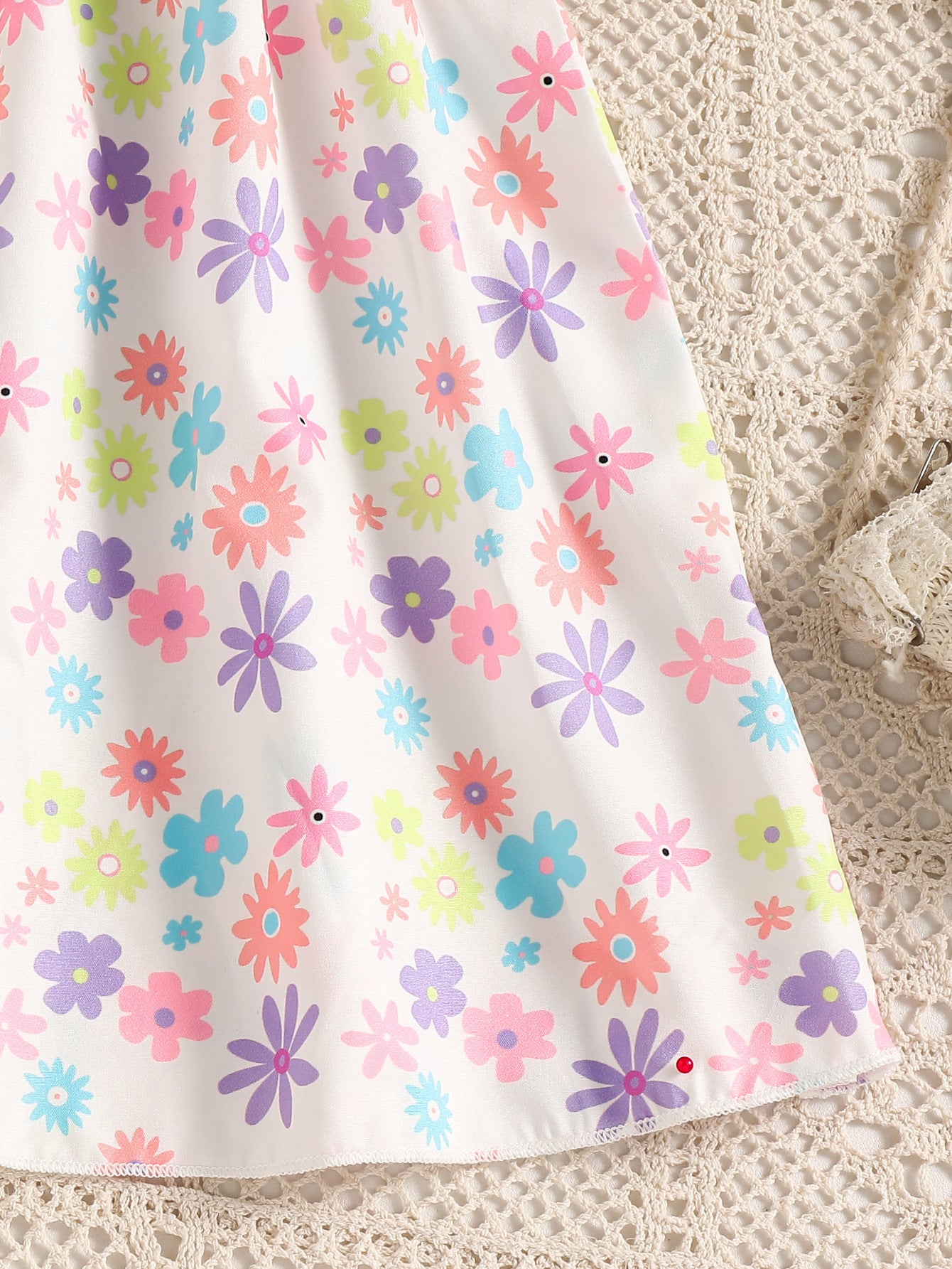 Girls Floral Printed Fit & Flare Dress