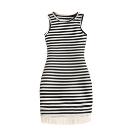 Girls Striped Bodycon Dress