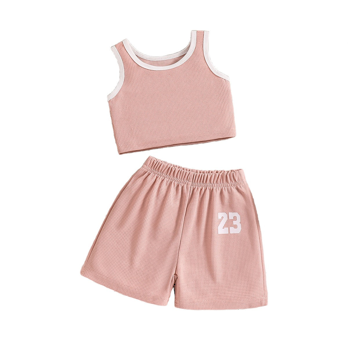 Girls Sleeveless T-shirt With Shorts