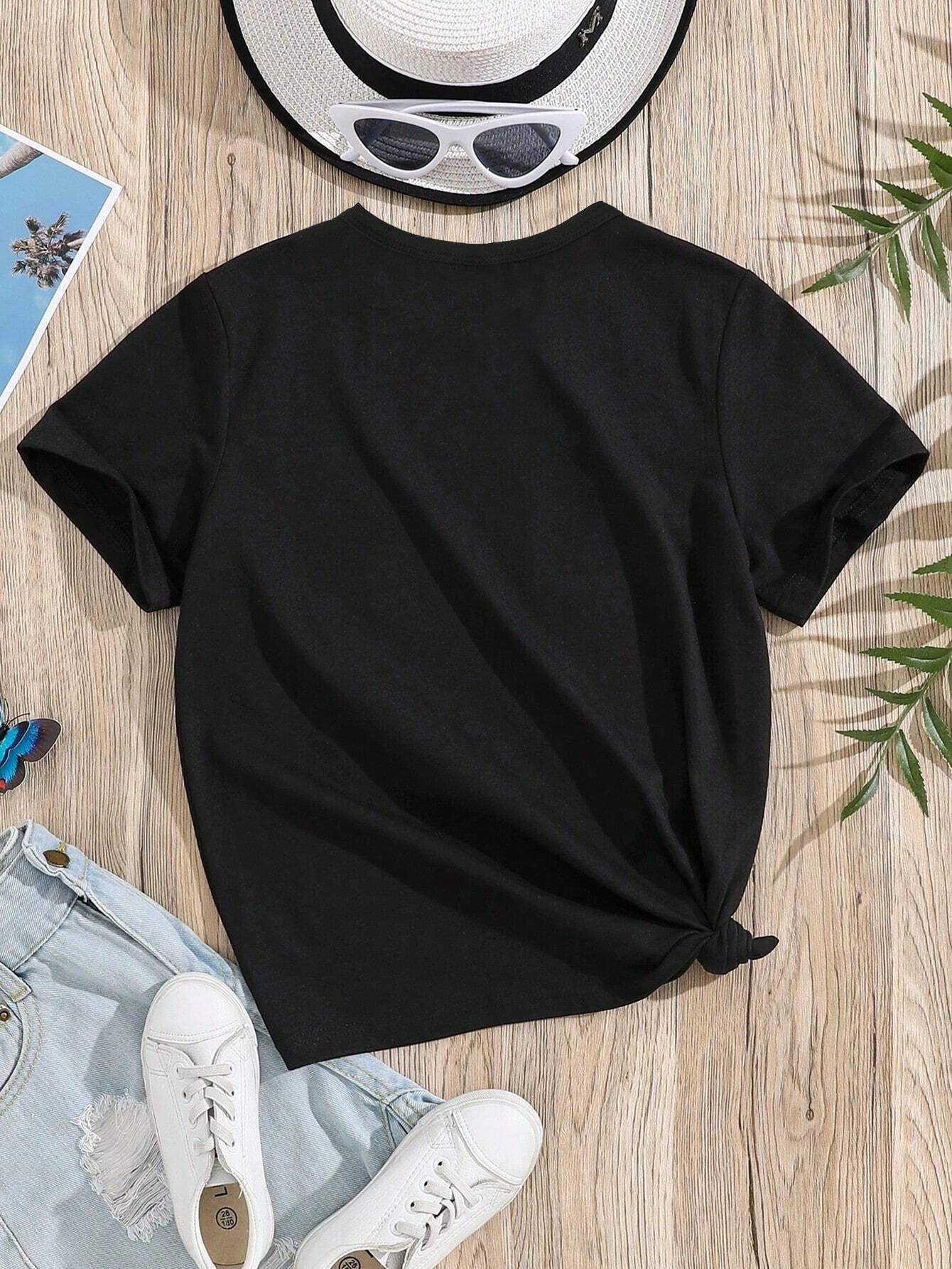 Boys Printed Tropical Applique T-shirt
