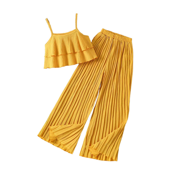 Girls Shoulder Straps Top With Palazzos