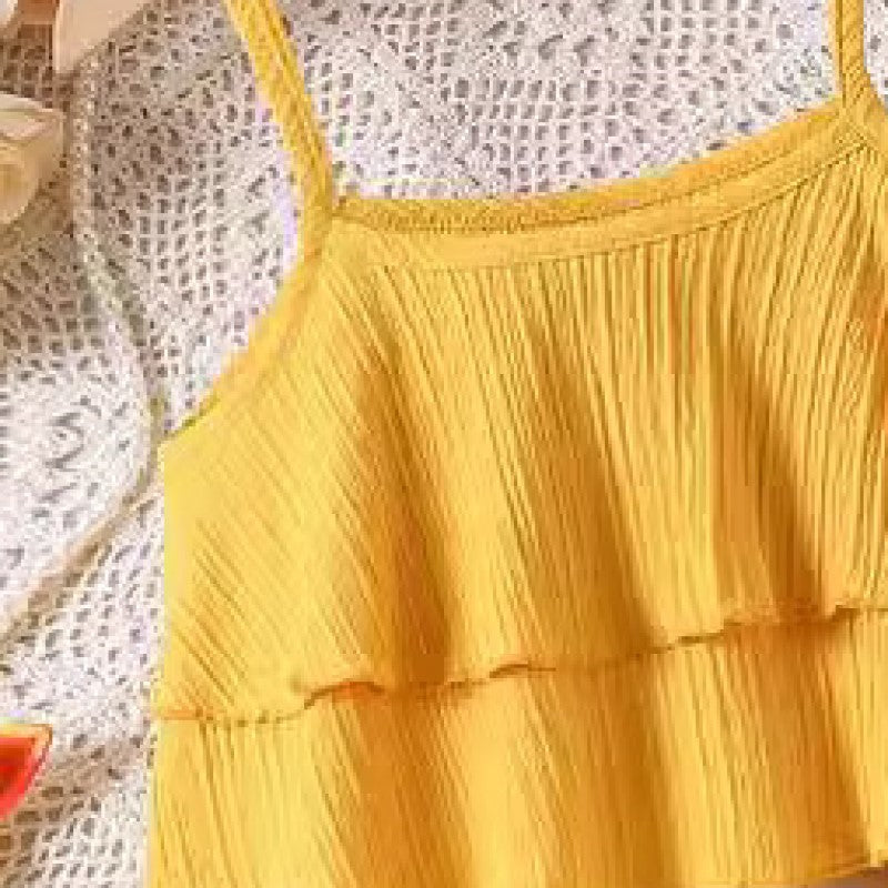 Girls Shoulder Straps Top With Palazzos