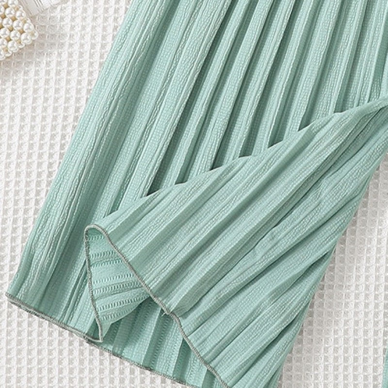 Girls Accordion Pleated Top with Palazzos