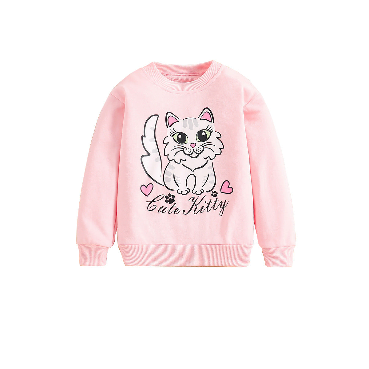 Girls Graphic Printed Pullover