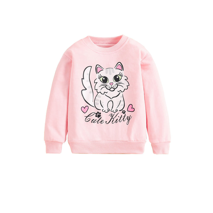 Girls Graphic Printed Pullover