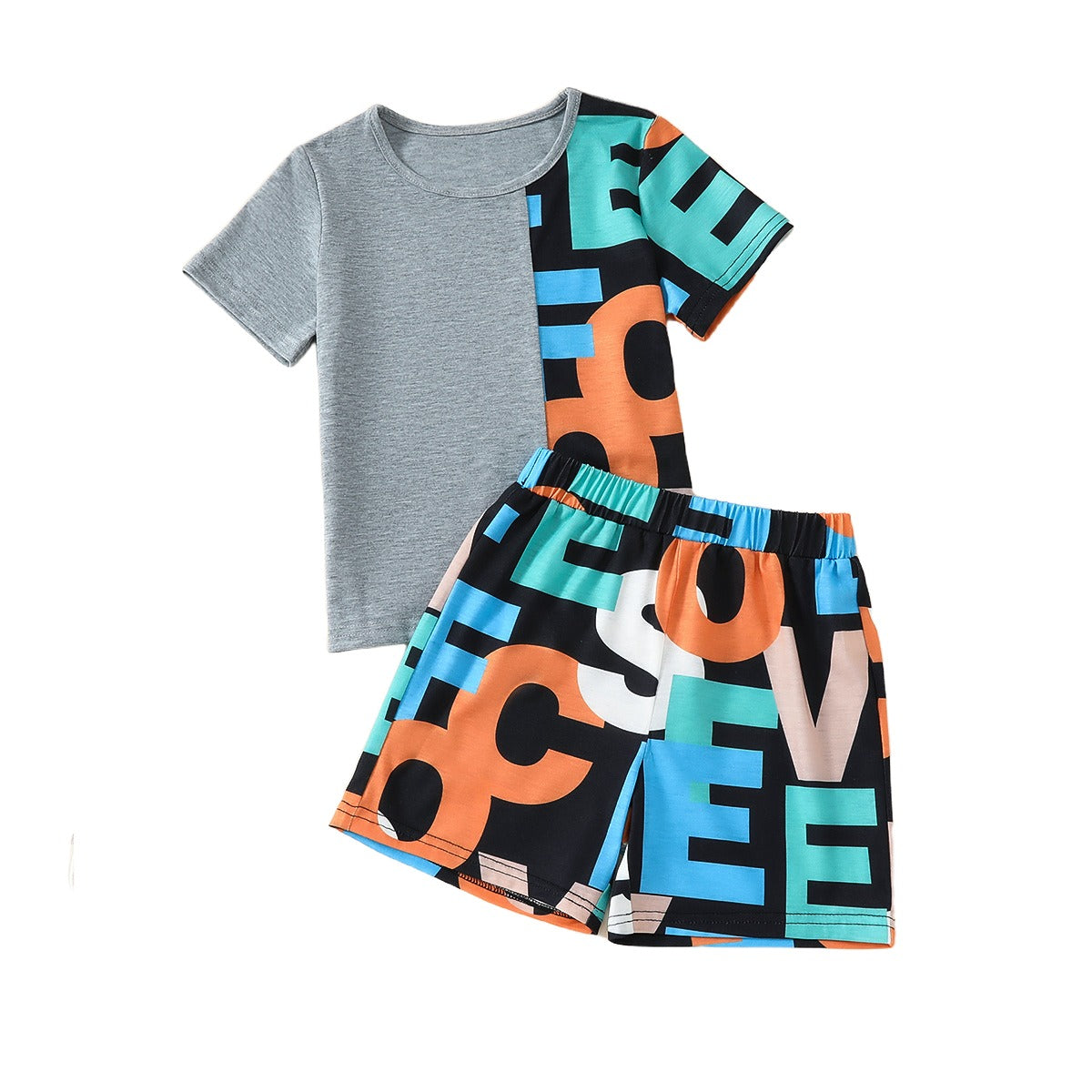 Boys Printed T-shirt with Short