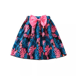 Girls Printed Flared Skirt