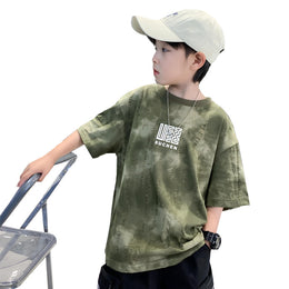 Boys Camouflage Printed High Neck T-shirt
