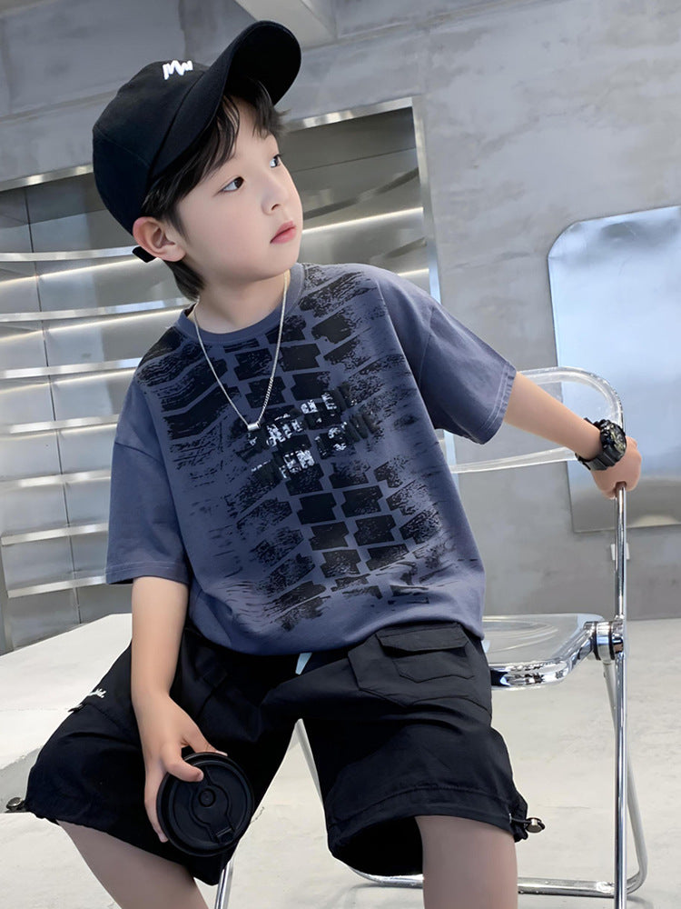 Boys Printed Extended Sleeves T-shirt