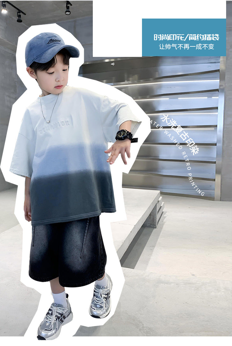 Boys Dyed Extended Sleeves T-shirt
