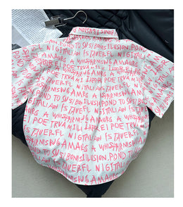 Boys Spread Collar Typographic Printed Regular Fit Casual Shirt