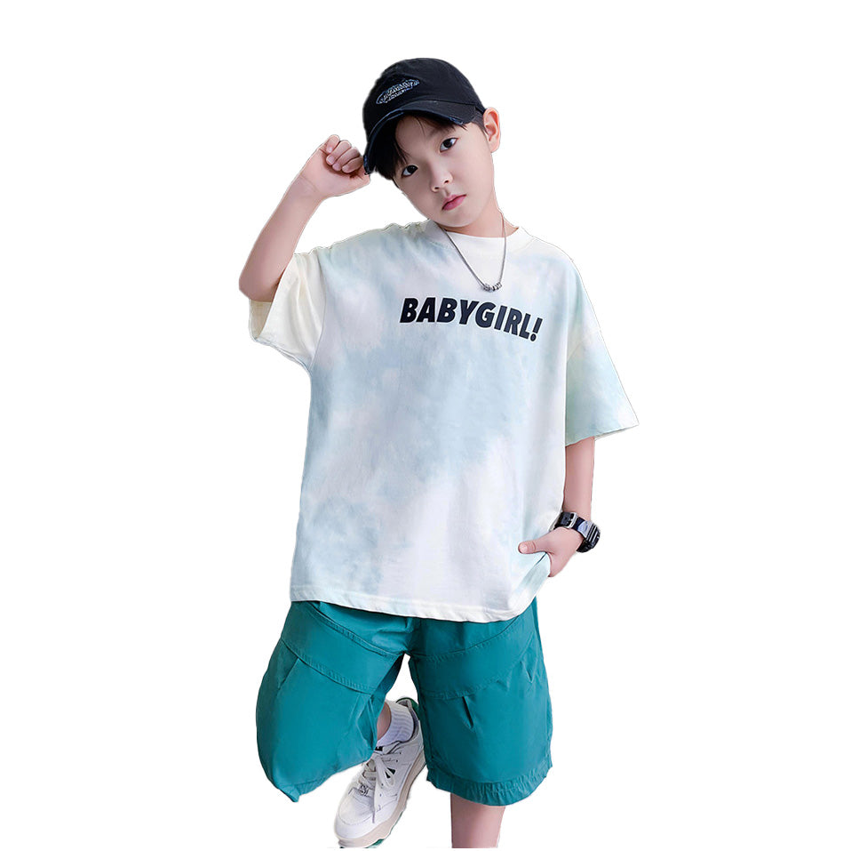 Boys Dyed T-shirt with Shorts