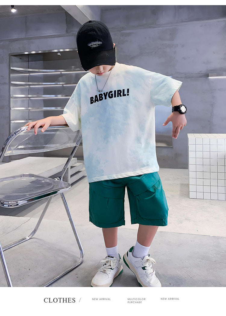 Boys Dyed T-shirt with Shorts