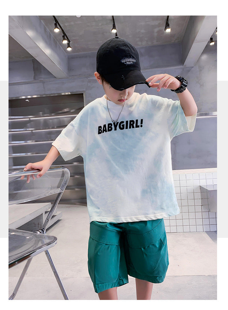 Boys Dyed T-shirt with Shorts