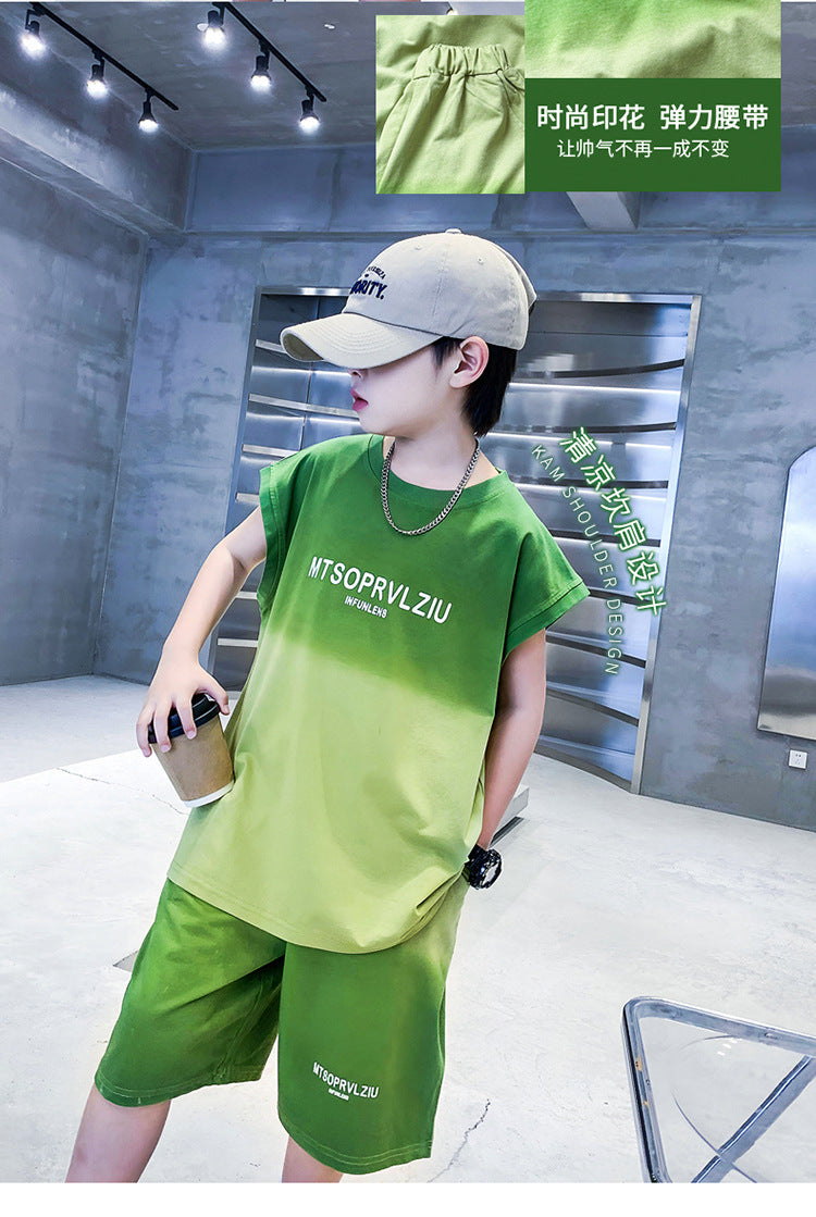 Boys Printed T-shirt with Shorts
