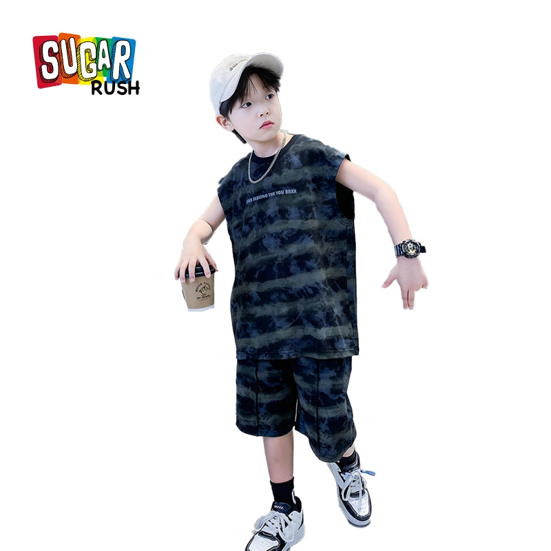 Boys Printed T-shirt with Shorts
