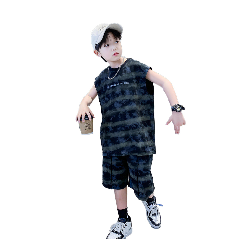 Boys Printed T-shirt with Shorts