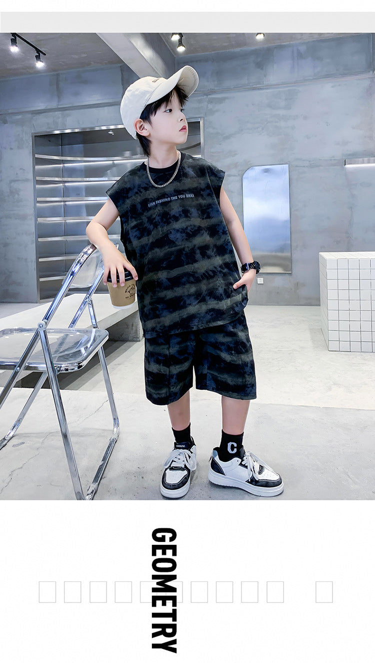 Boys Printed T-shirt with Shorts