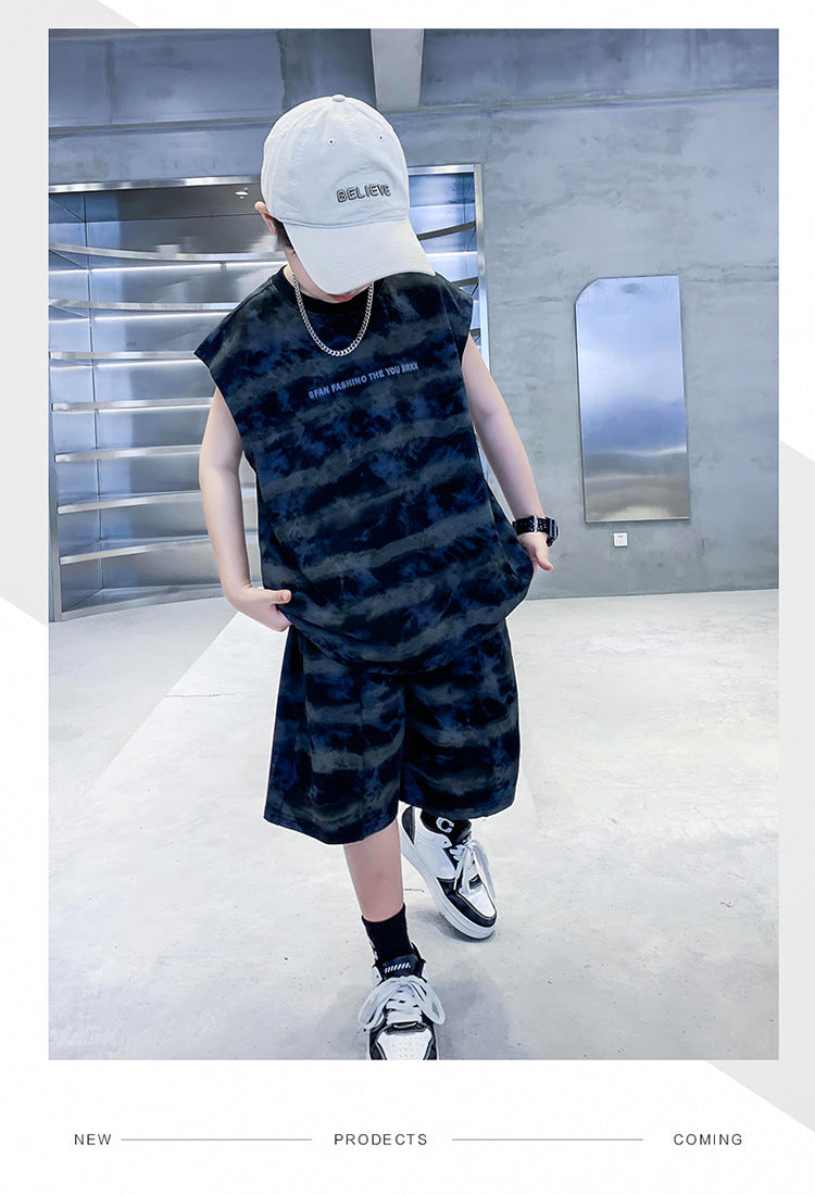 Boys Printed T-shirt with Shorts