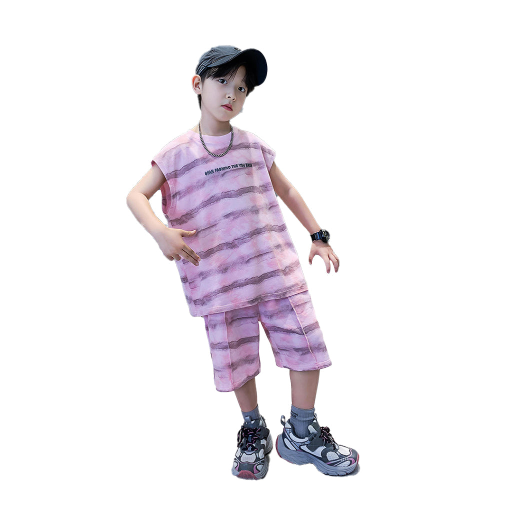 Boys Printed T-shirt with Shorts