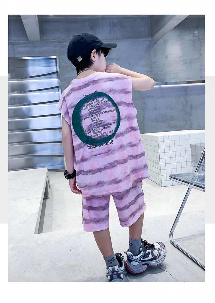 Boys Printed T-shirt with Shorts