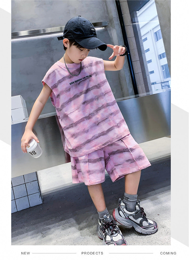 Boys Printed T-shirt with Shorts
