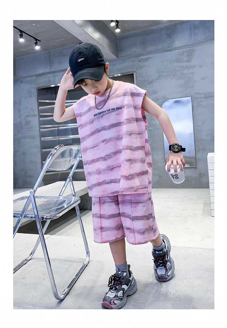 Boys Printed T-shirt with Shorts
