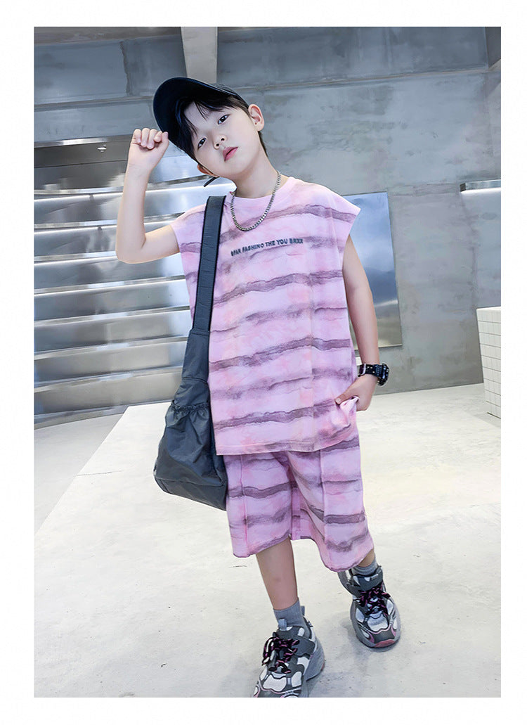 Boys Printed T-shirt with Shorts